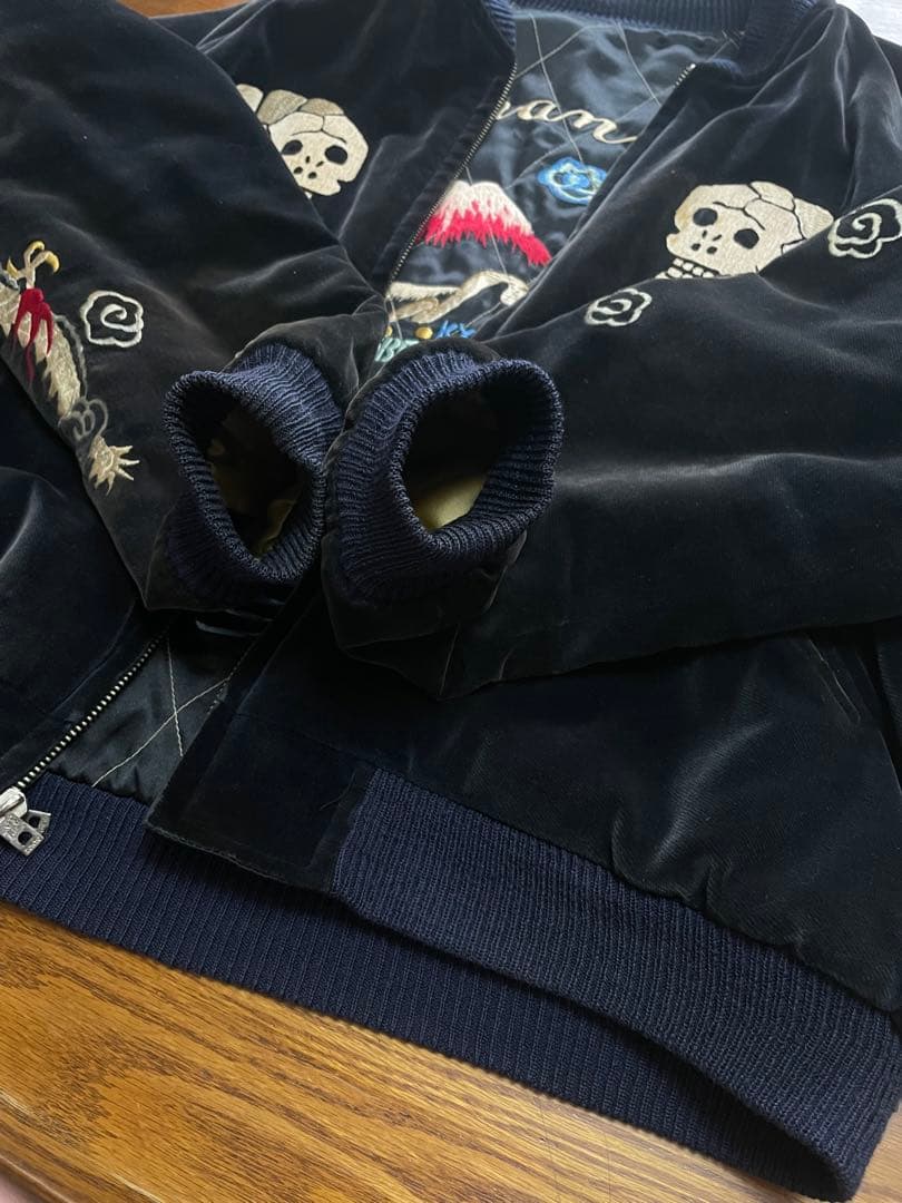 テーラー東洋 別珍 蛇髑髏　スカジャン ベロア ドクロ 昇龍