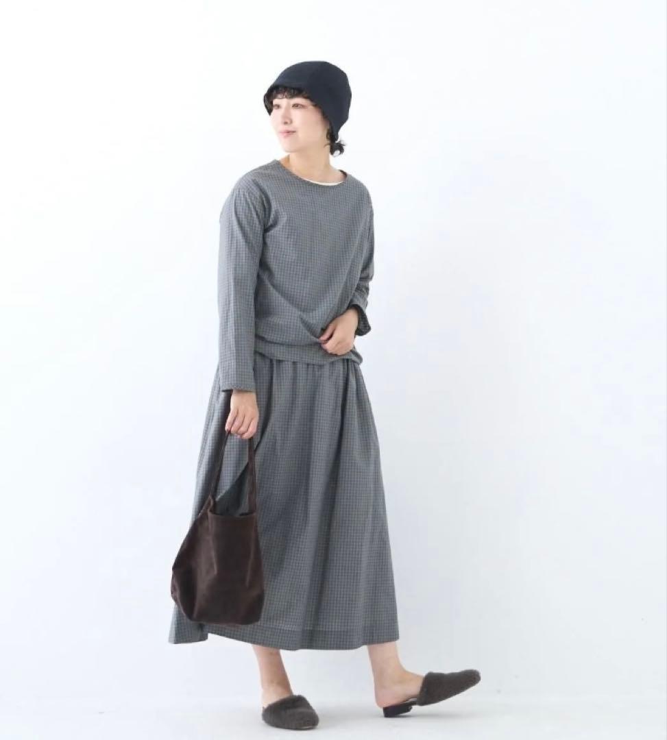 トップス 2025AW yoli Check simple blouse