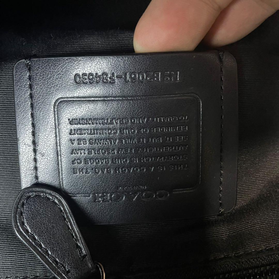 コーチ 2way ビジネスバッグ トートバッグ レザー 黒 A4可 F84630