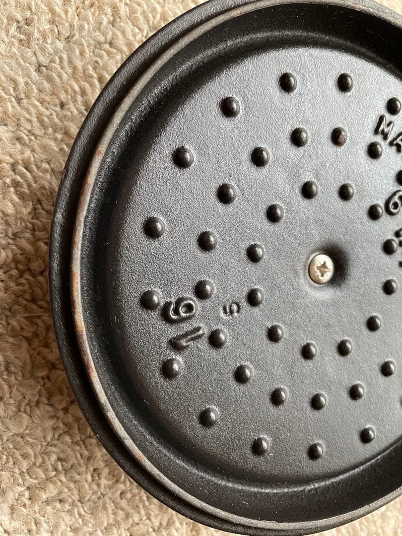 staub ストウブ　旧16cm ブラック　ピコココットラウンド