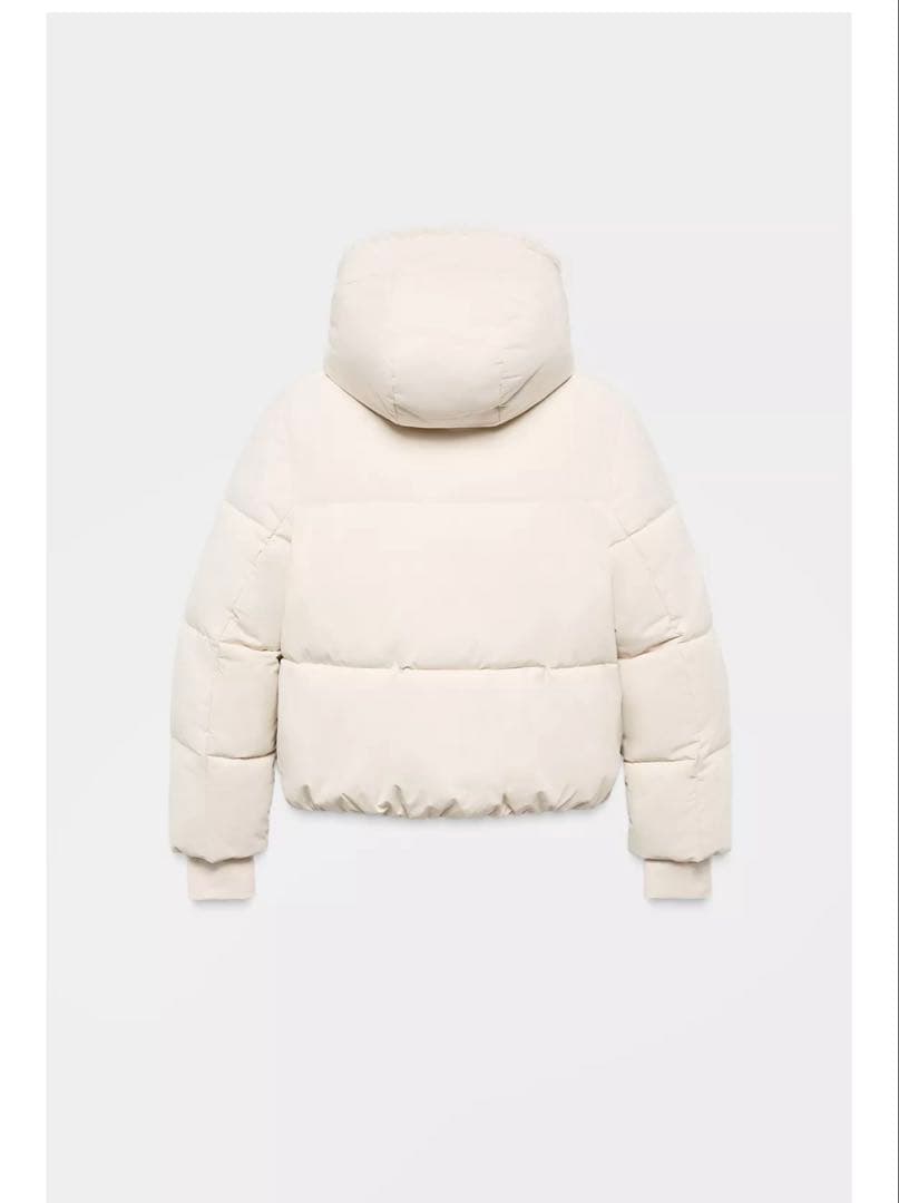 新品　ZARA フェイクシープスキンフード付き撥水ウィンドブレーカーアノラック