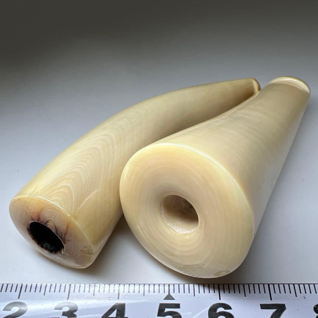 本抹香鯨　パイプ2本　98g/9・8.5㎝　東Y8-0123☆2F