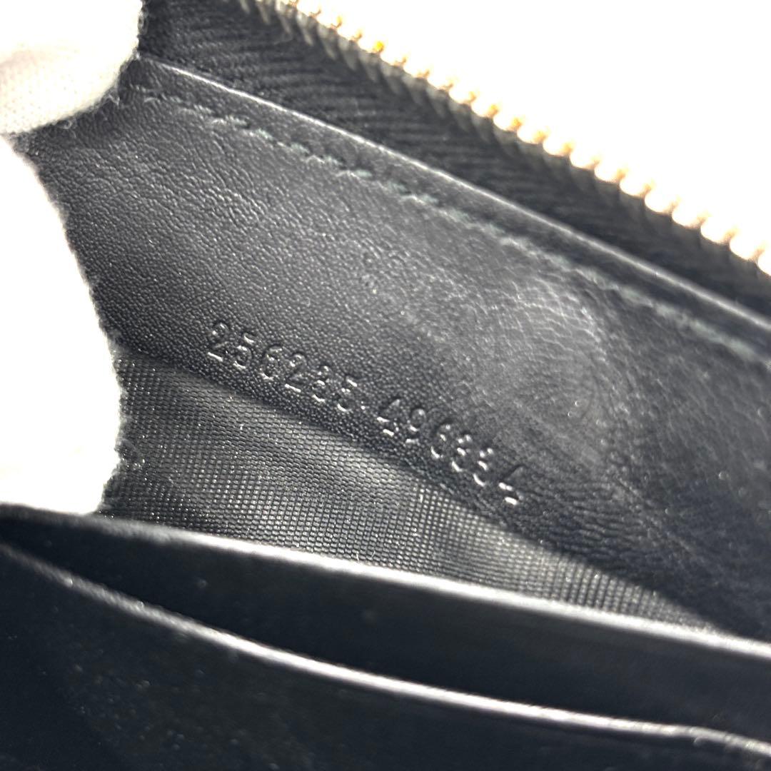 【美品】グッチ クロコダイル ケース レザー コンパクトウォレット 黒