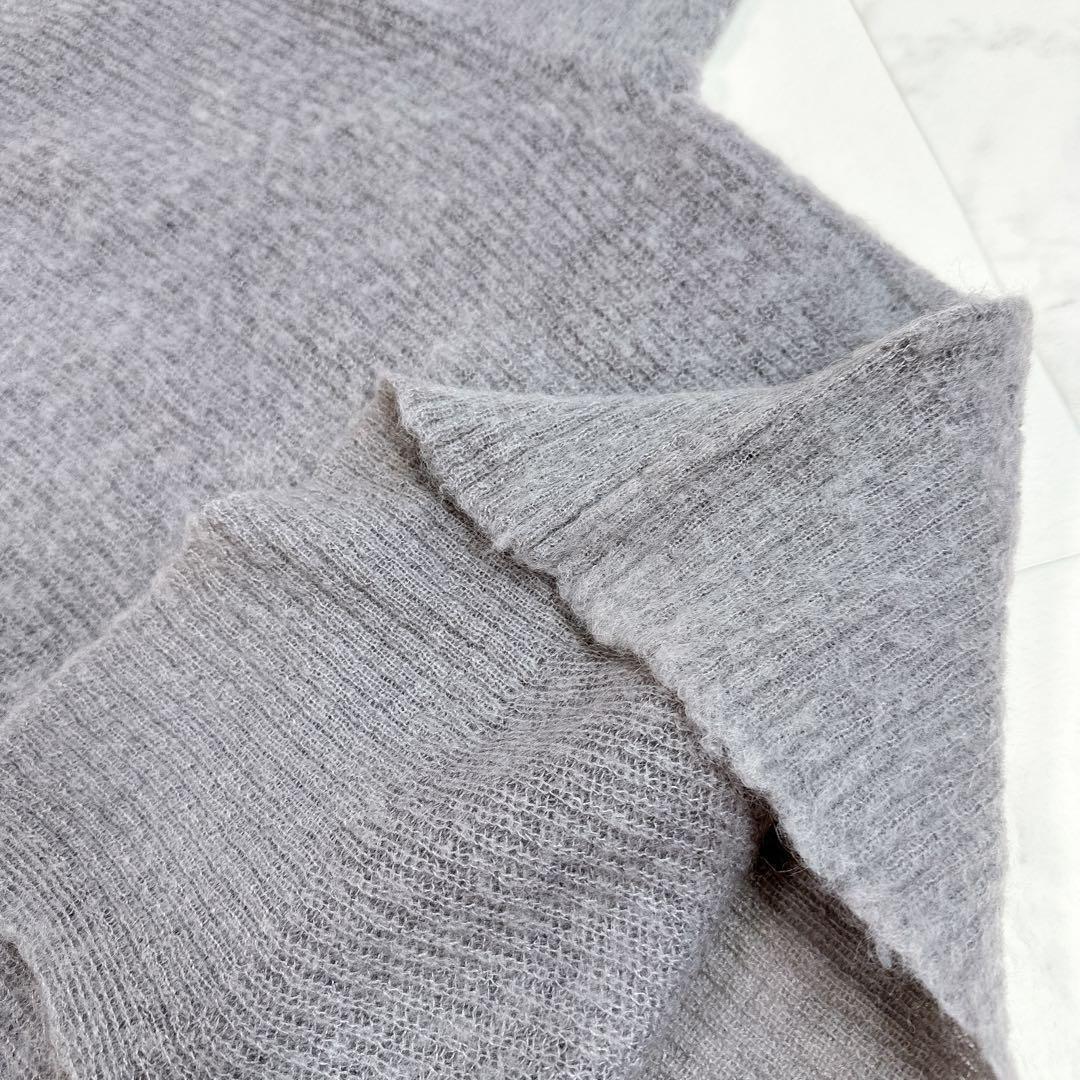 【美品】BEARDSLEY ビアズリー モヘアルーズニット長袖ニット　グレー