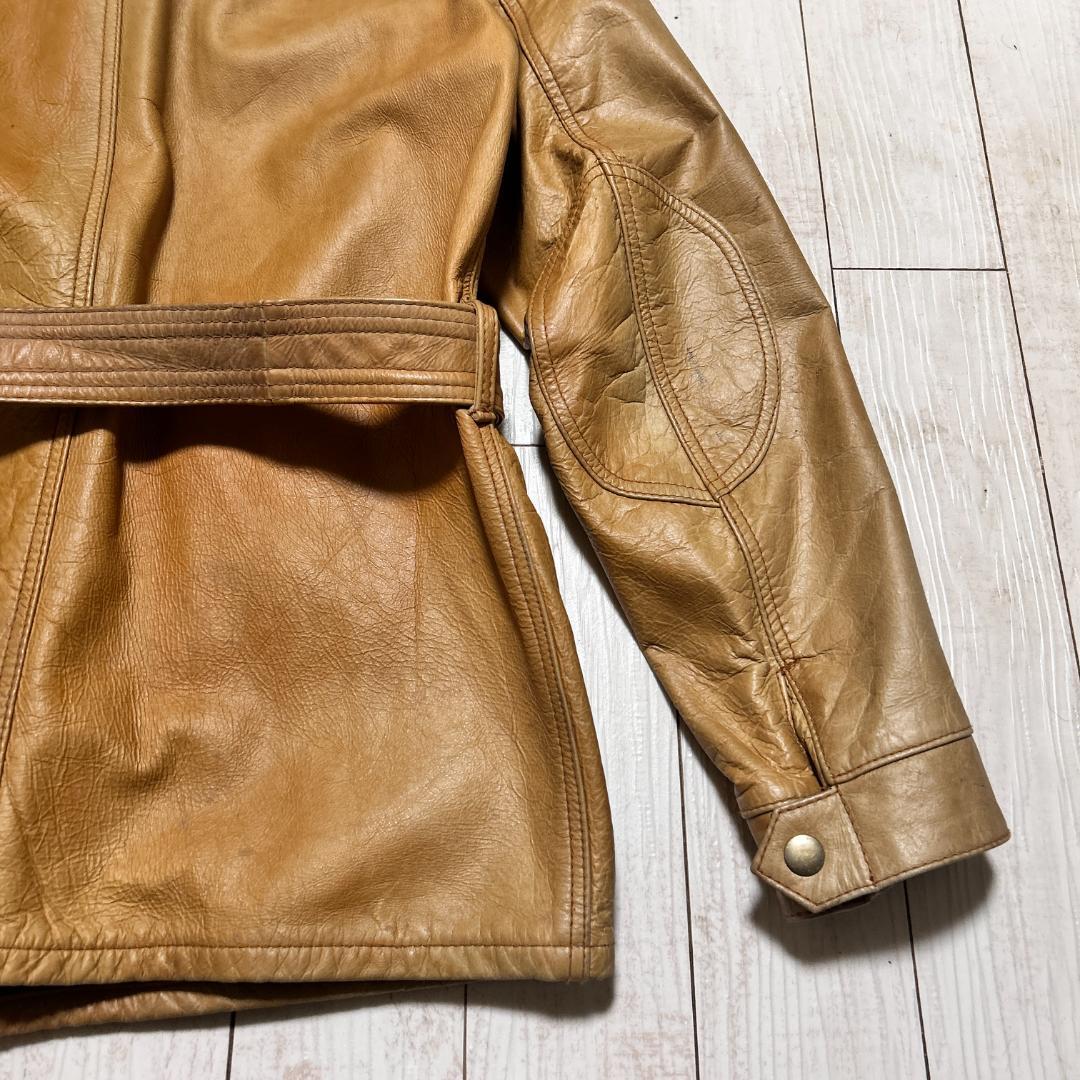 Schott ショット レザージャケット モーターサイクルジャケット キャメル