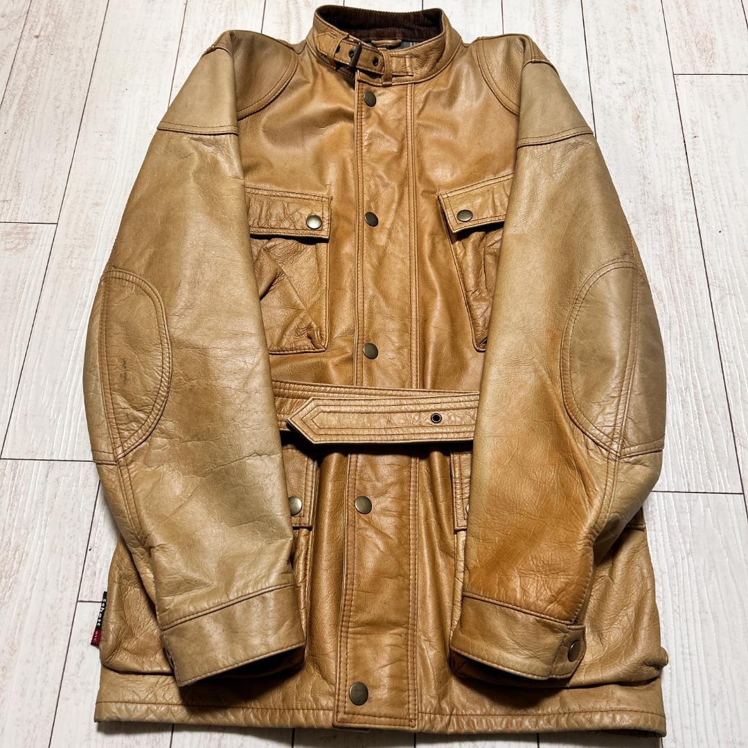 Schott ショット レザージャケット モーターサイクルジャケット キャメル