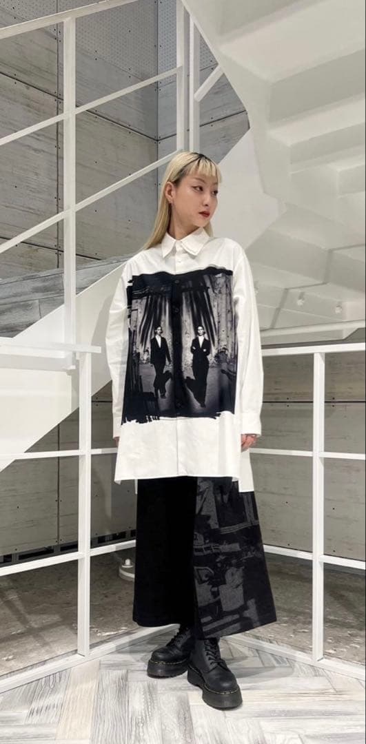 Y's （ワイズ） グラフィックプリント ワイドパンツ