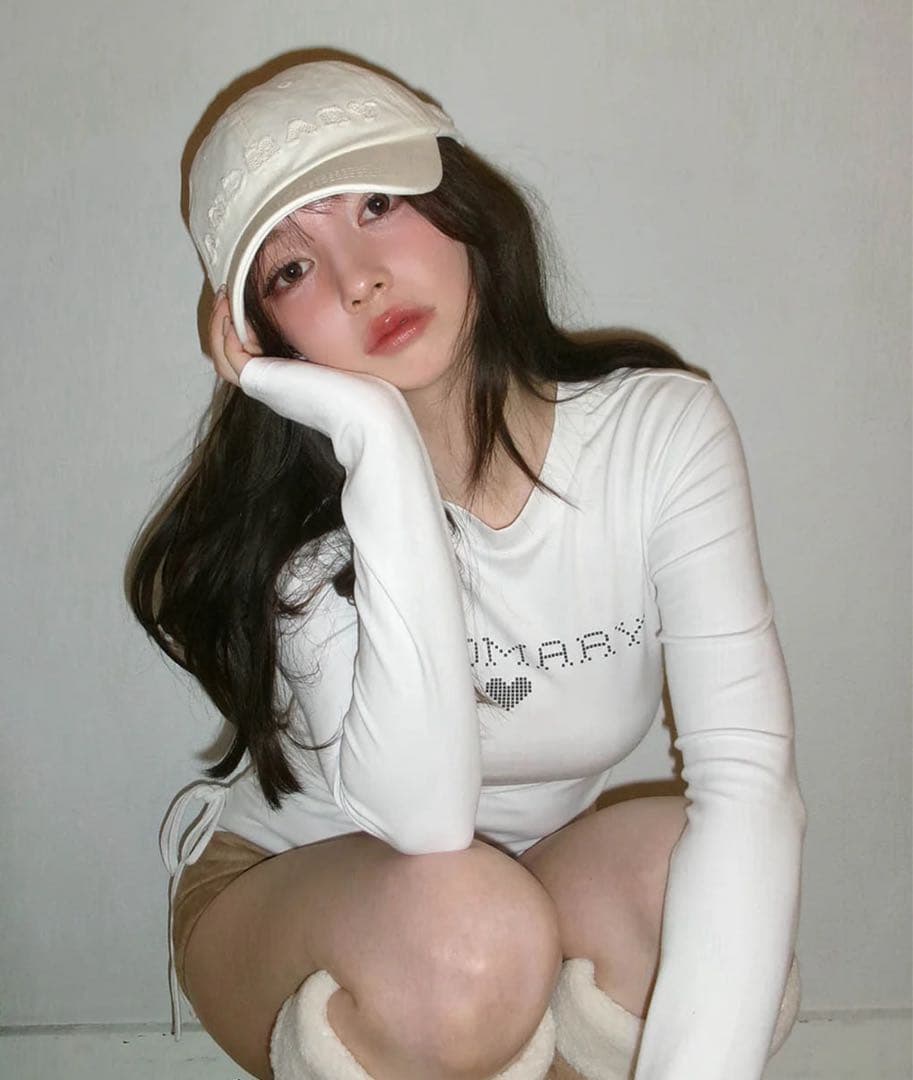 ☆完売品☆ andmaryMary logo cap ivory