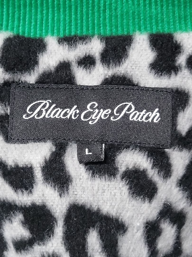 【美品】ブラックアイパッチ 刺繍 コーデュロイジャケット 裏地ヒョウ柄 猛犬注意