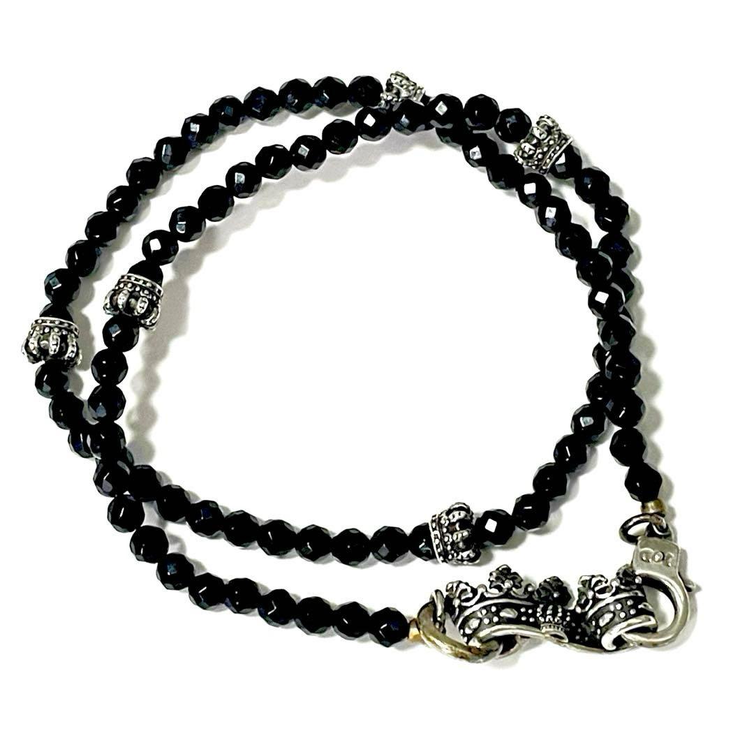 JUSTIN DAVIS クラウン オニキス ブレスレット ブラック sv925