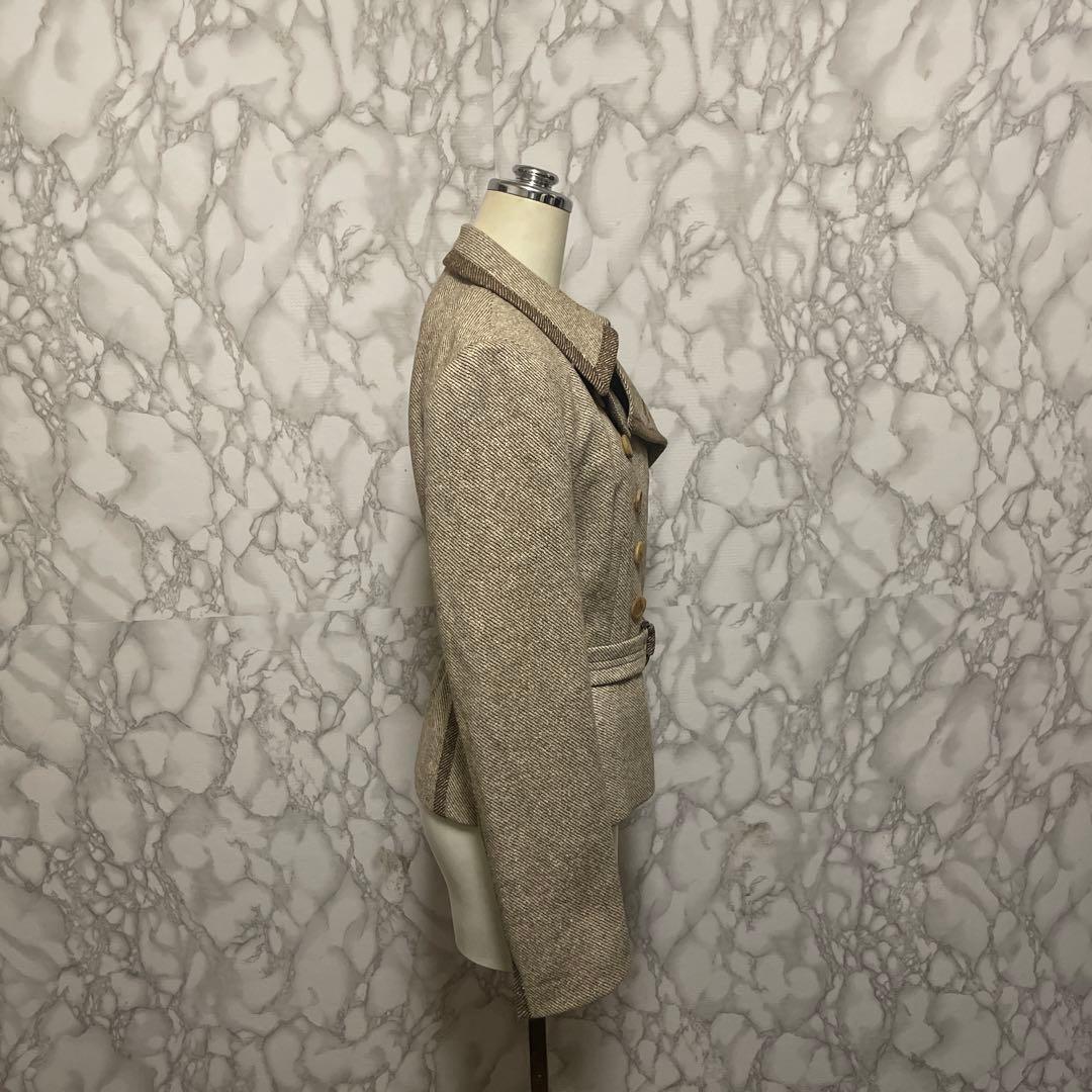 美品　AKRIS 良デザインジャケット　2way ウール　シルク　スイス製