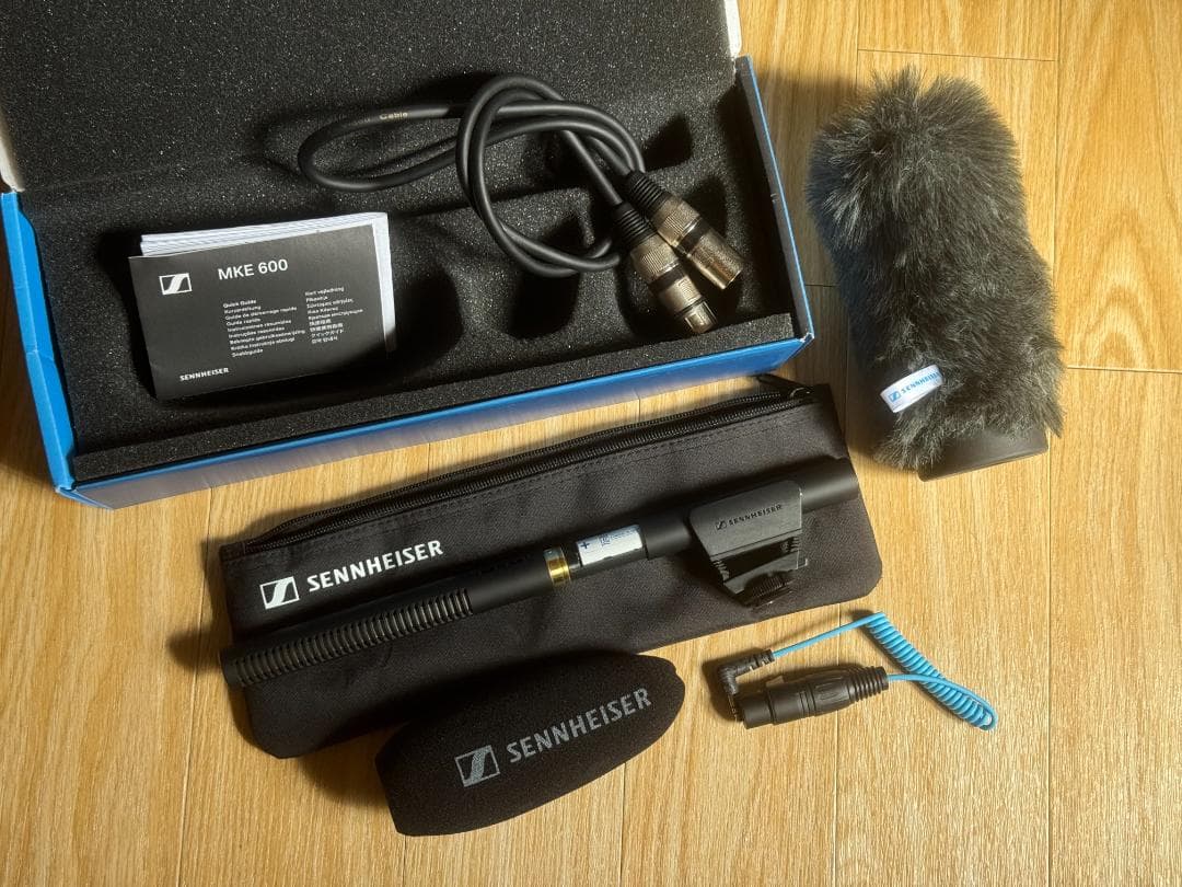 美品 Sennheiser MKE-600ショットガンマイク+MZH600セット