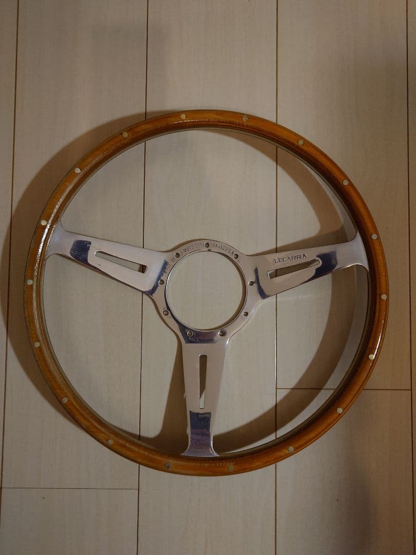 送料込み LECARRA レカラ ウッドステアリング 当時物 訳あり