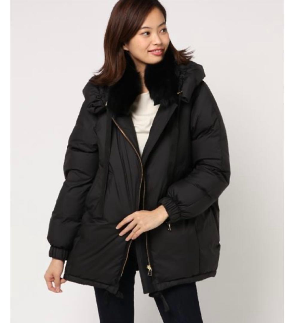 美品　ドゥーズィエムクラス　コクーン フードダウン ブラック　黒