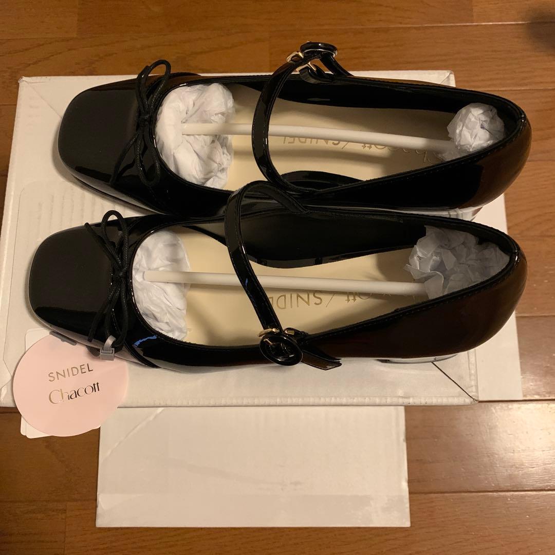 SNIDEL☓Chacottコラボ メリージェーンパンプス BLK Lサイズ