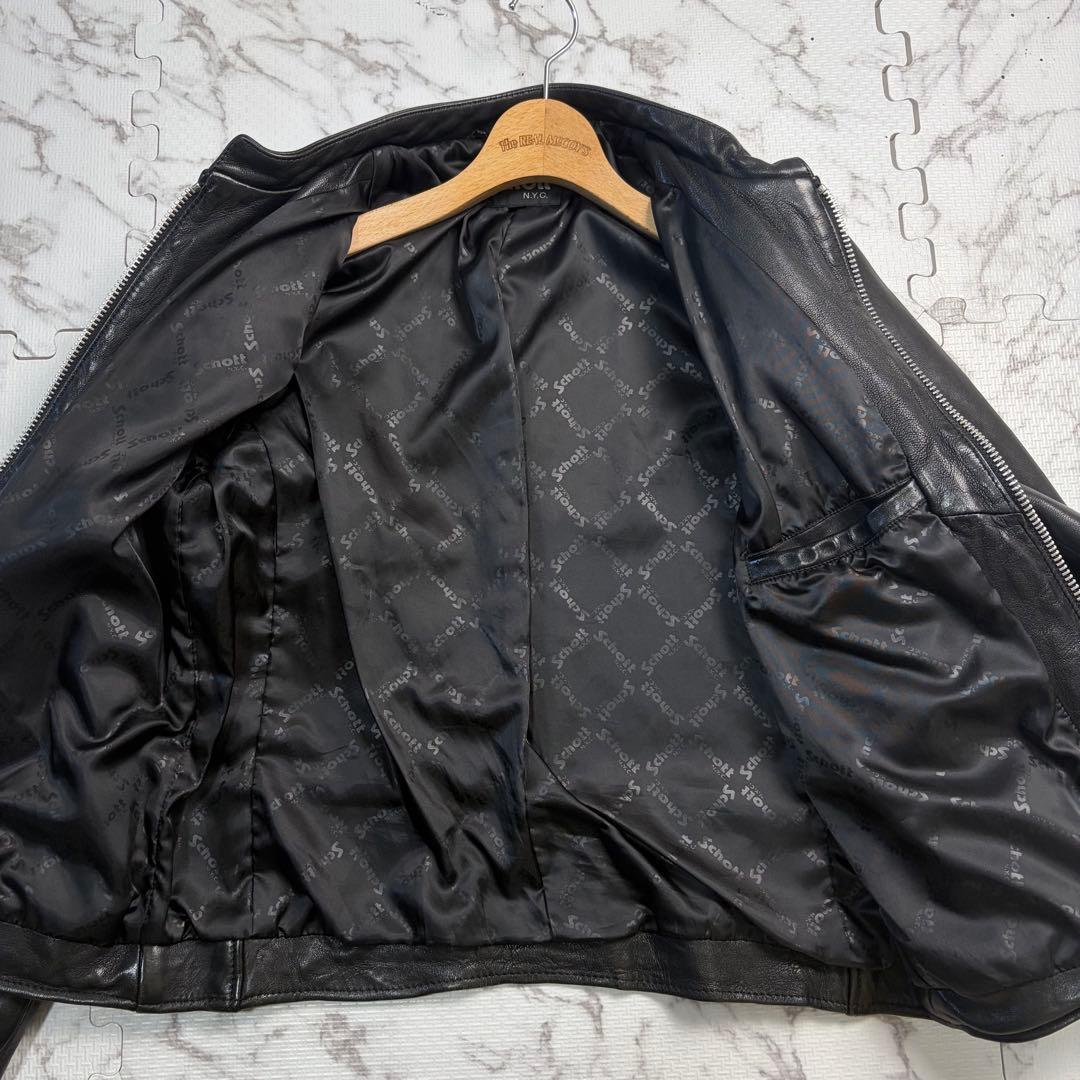希少✨schott ショット 羊革 ラムレザー シングルライダース M