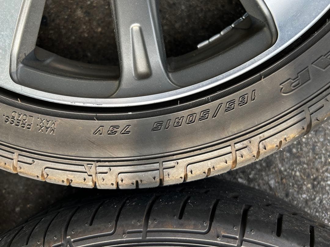 15インチ ホイールセット グッドイヤータイヤ付き１６５／50r１５