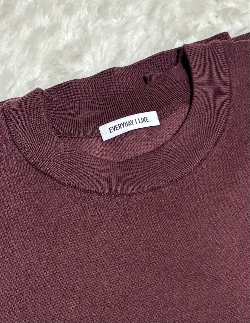 Deuxieme Classe Smooth Relax ニット ボルドー