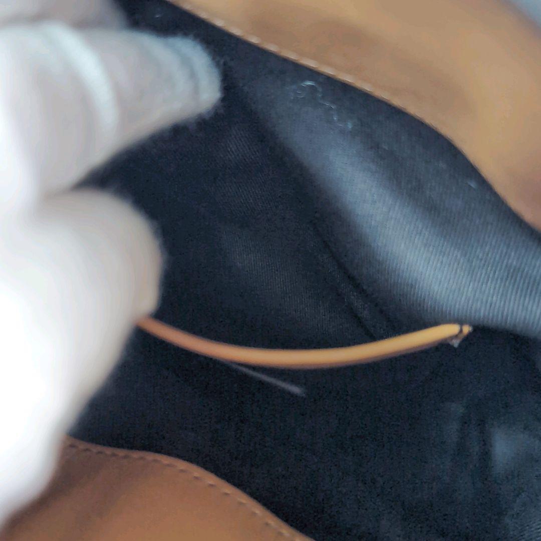 美品 ORSETTO オルセット ワンハンドル ハンドバッグ キャメル ブラウン