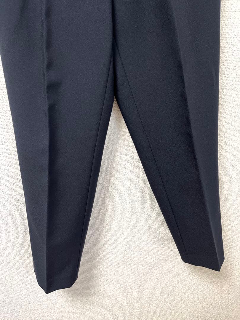 プラステ　セットアップ　スーツ　レディース　ネイビー　ノーカラー 卒業式