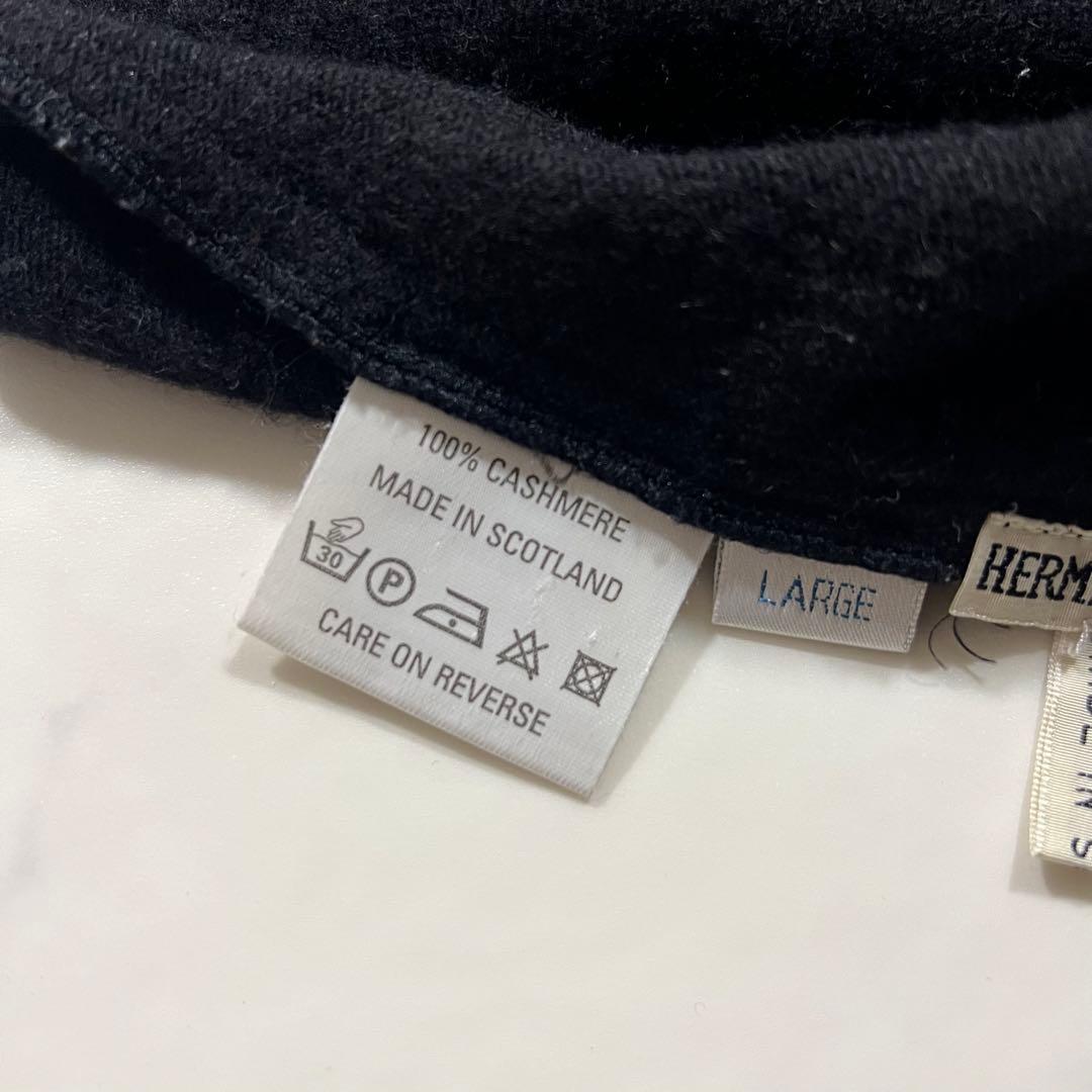 エルメス マルジェラ期 カシミヤ100% ニット スコットランド製 黒ハイネック