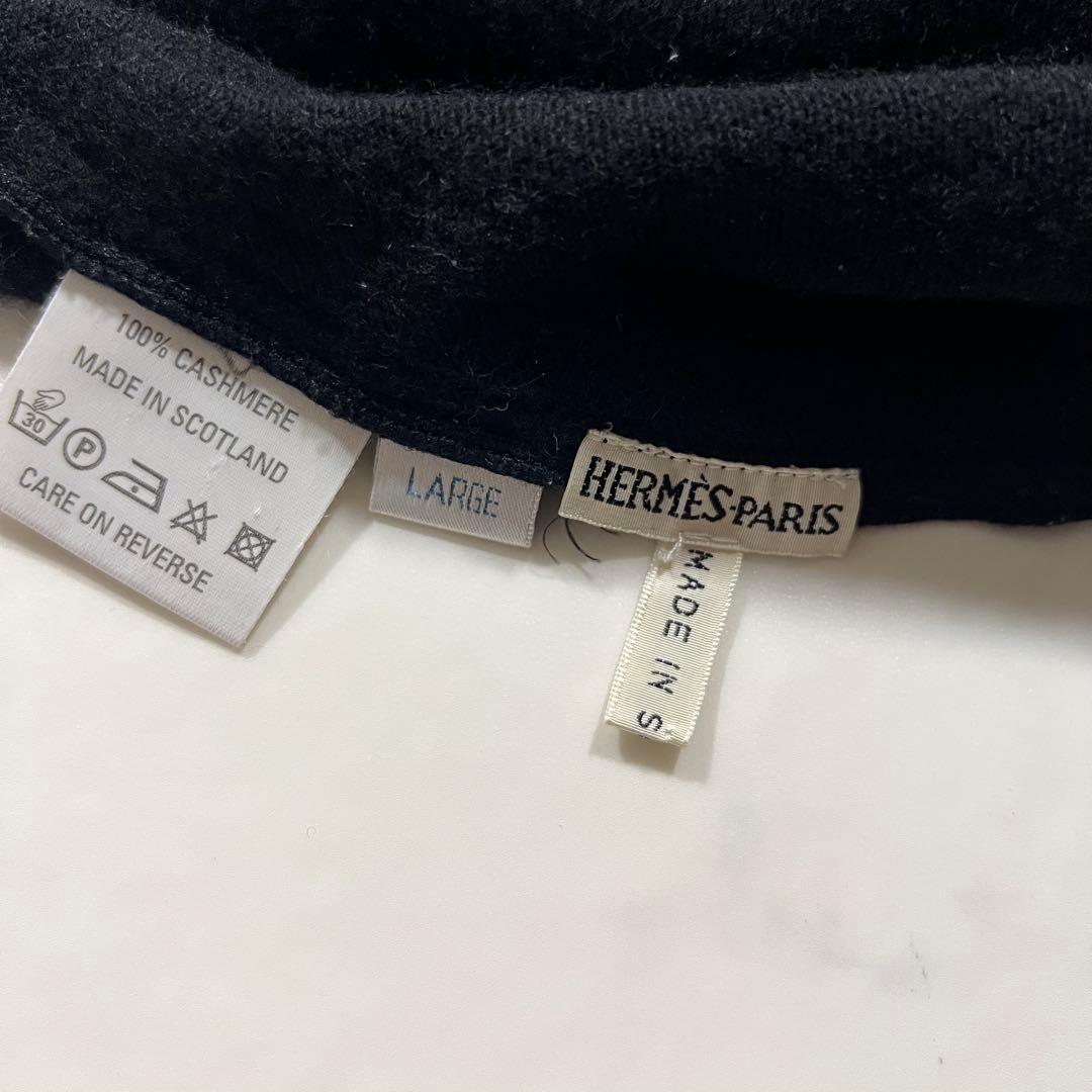 エルメス マルジェラ期 カシミヤ100% ニット スコットランド製 黒ハイネック