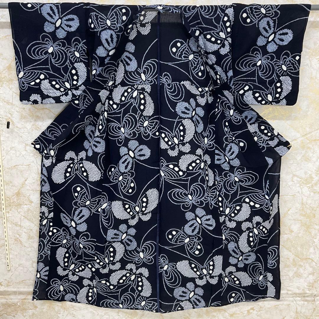 厳選◆夏物浴衣◆美品◆愛知県有松鳴海絞り◆木綿◆総手絞り◆裄69.5丈156.5