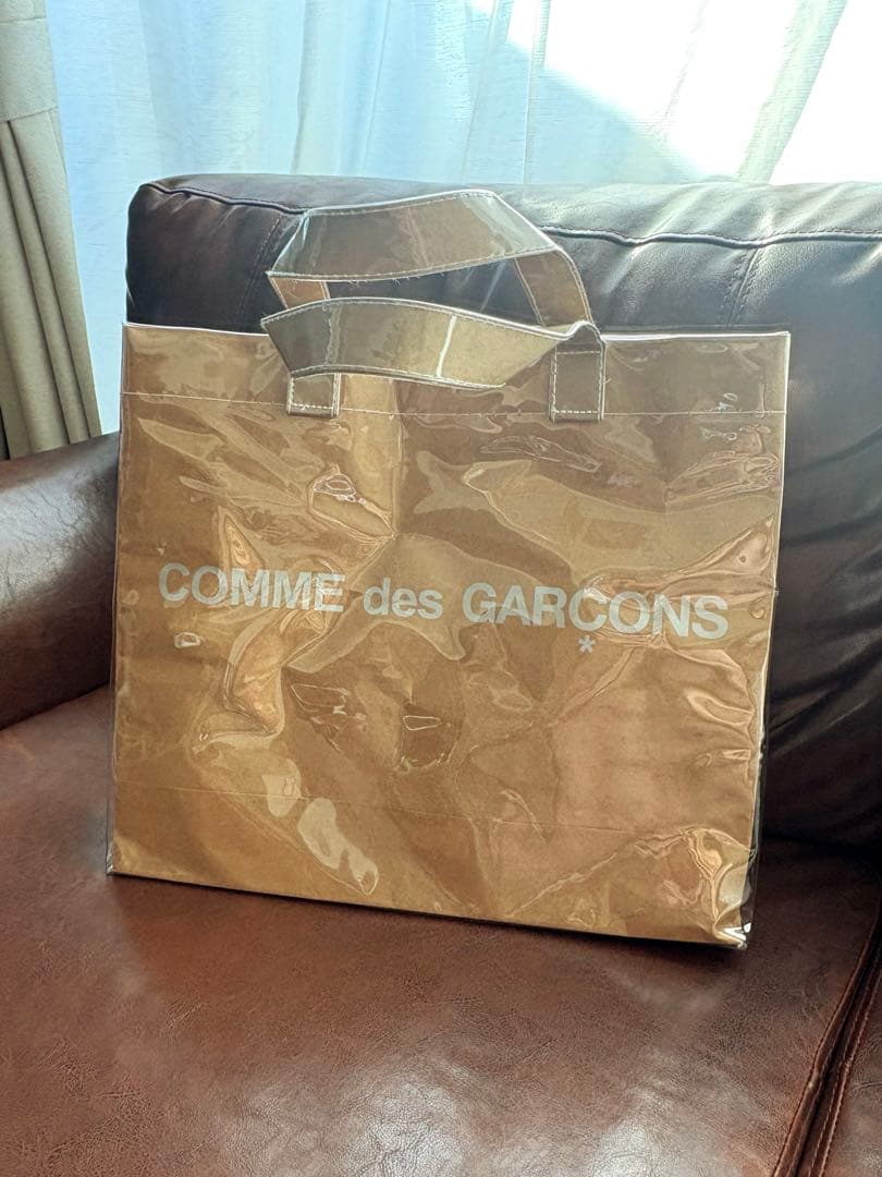 COMME des GARÇONS PVCトートバッグ ベージュ　美品