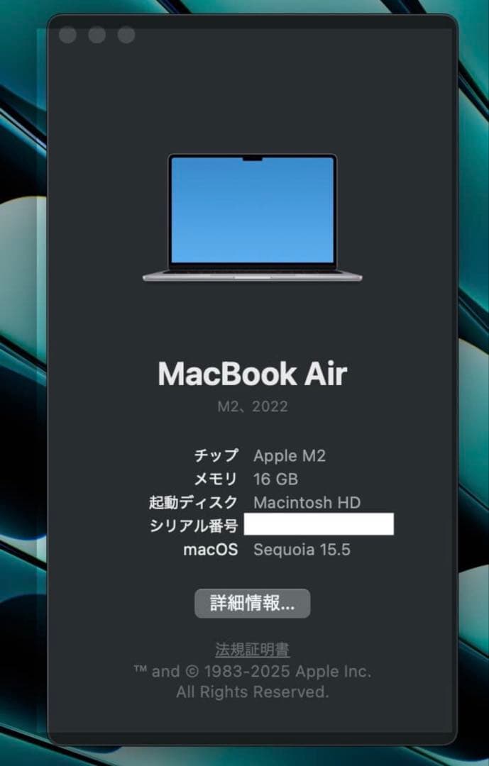 ふ*こ様 MacBook Air M2 16GB 512GB 2022