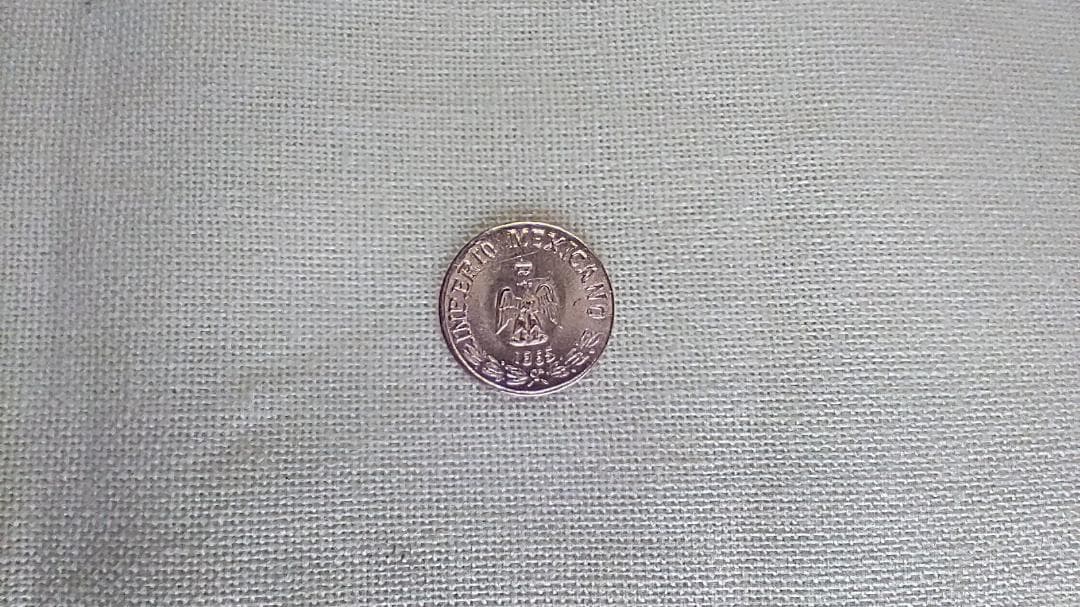 メキシコ1865年 1ペソ金貨 世界最小金貨 マクシミリアン皇帝 