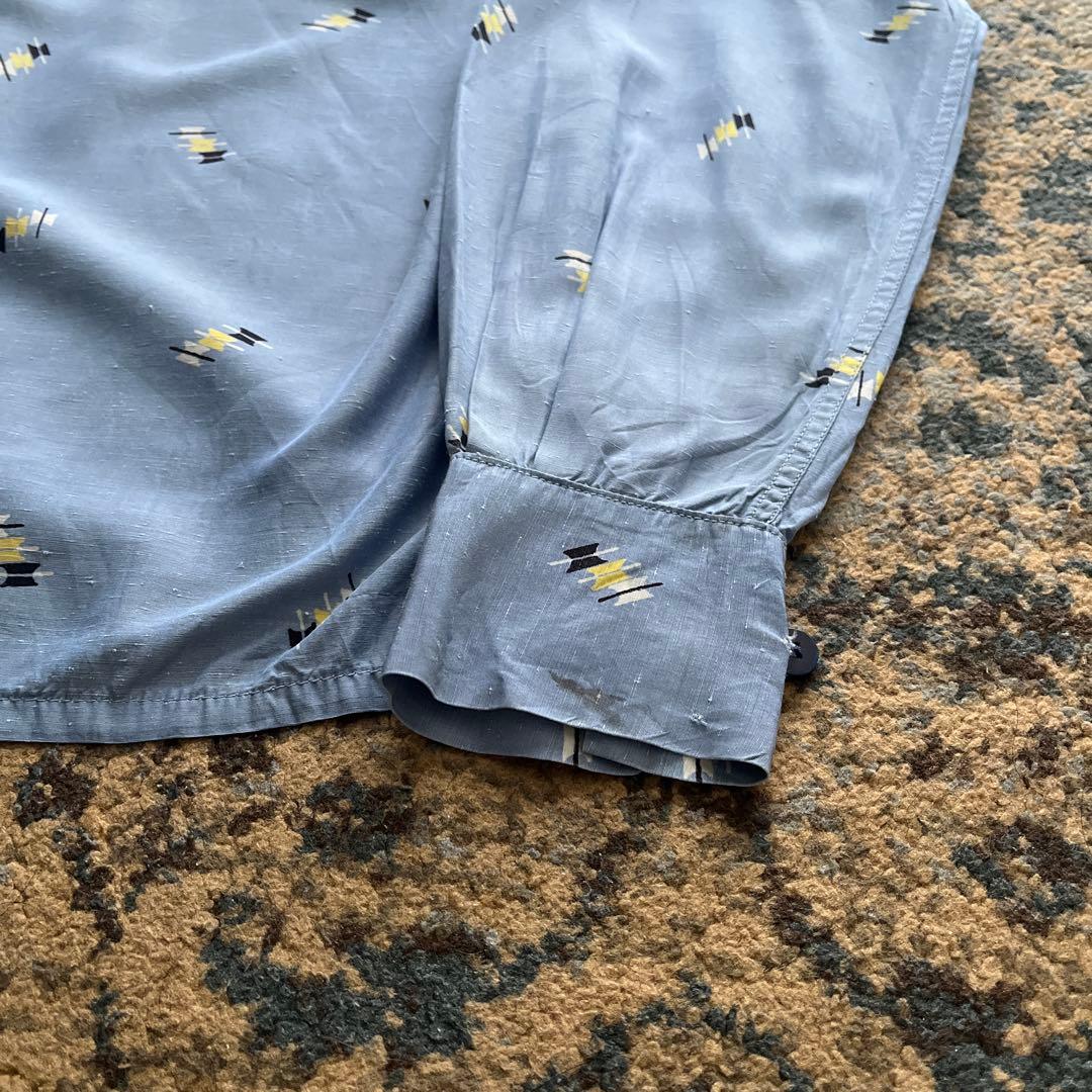 50s レーヨン シャツ アトミック カスリ ヴィンテージ 検 60s