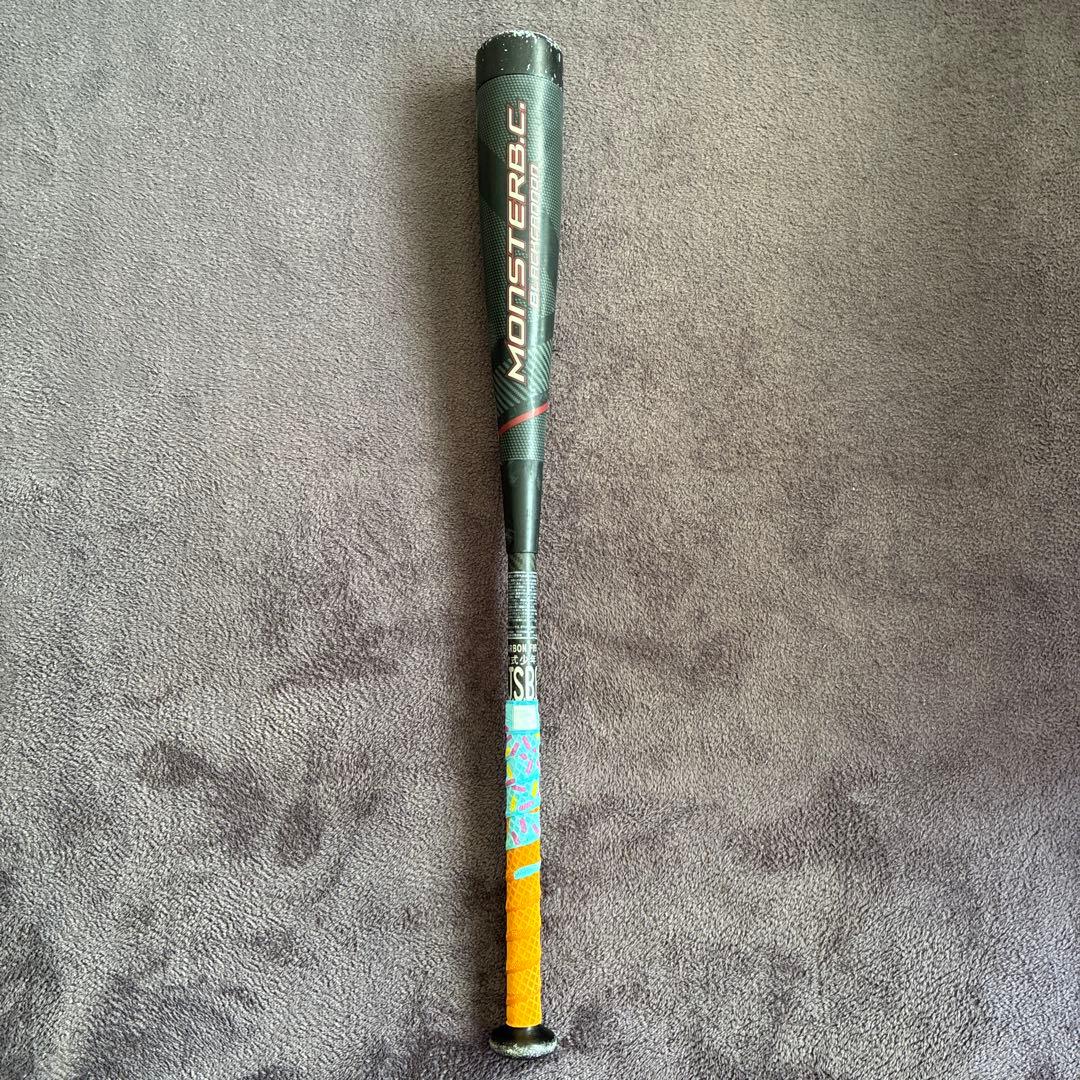 少年軟式用バット　モンスターブラックキャノン(76㎝)560gケース付き