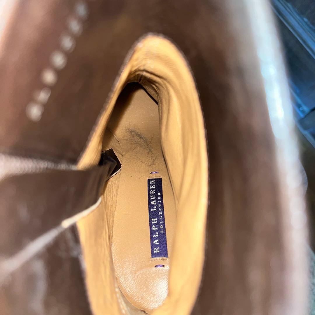 ラルフローレン　ダークブラウン レザー ブーツ