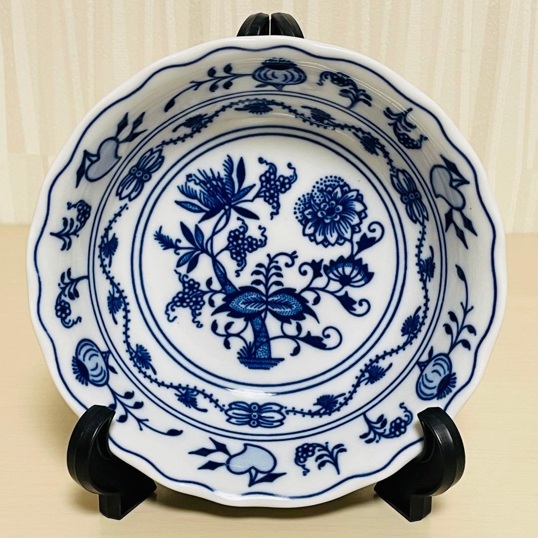 カールスバード ボヘミア ブルーオニオン 深皿 ボウル 小鉢 14.5cm 7個