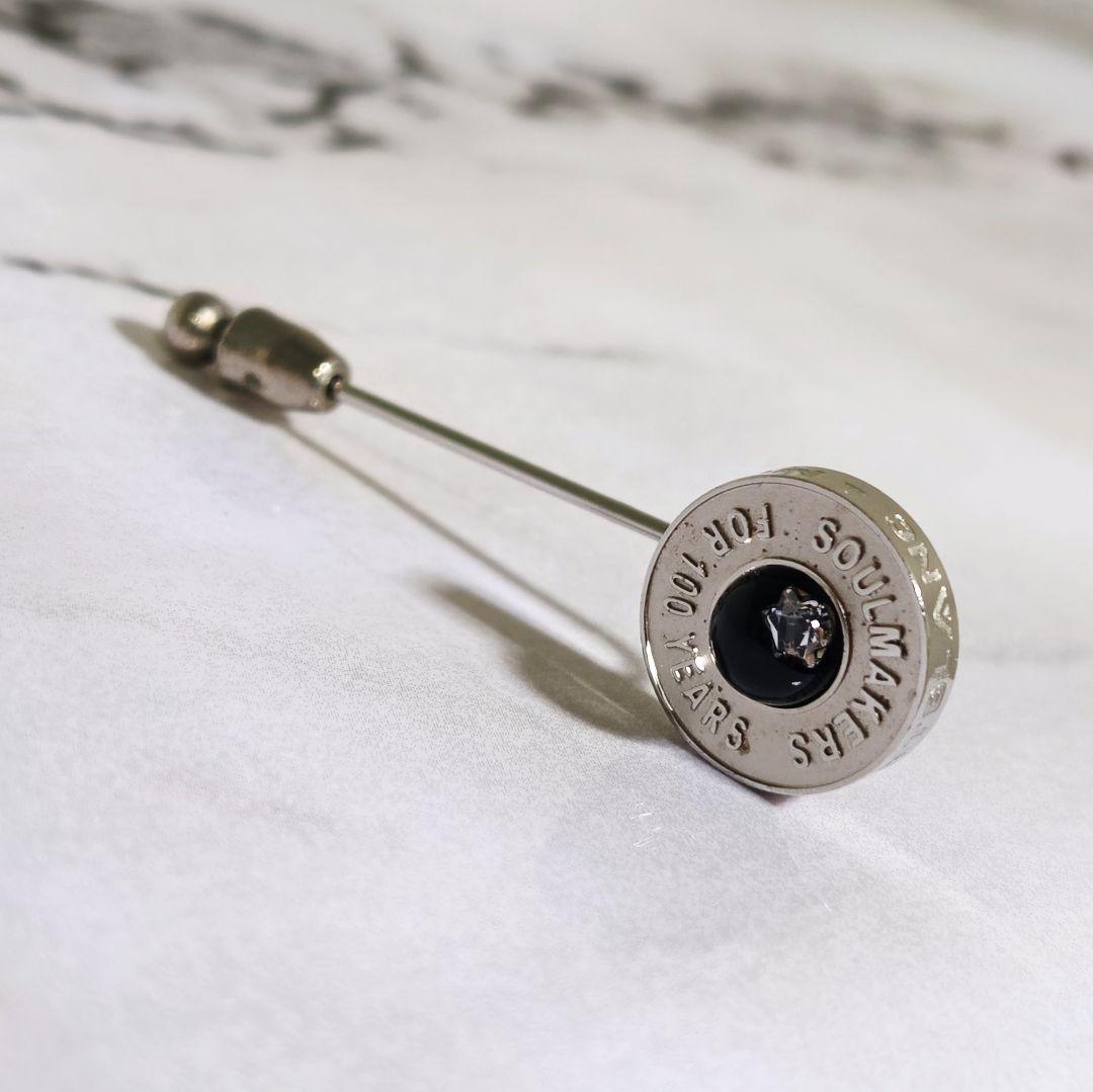 MONTBLANCモンブラン100周年記念ダイヤモンド入りラベルピンブローチ銀