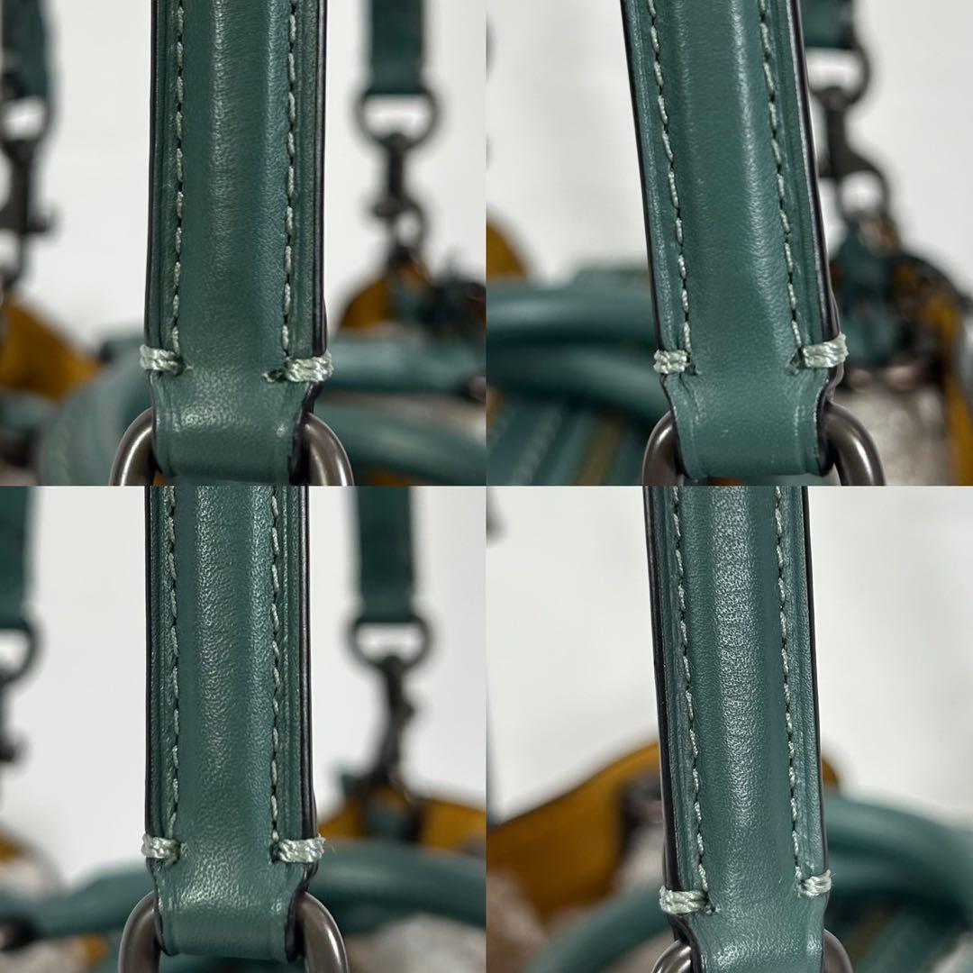 【極美品】コーチ ローグ25 3way ハンドバッグ レザー スタッズ 肩掛け