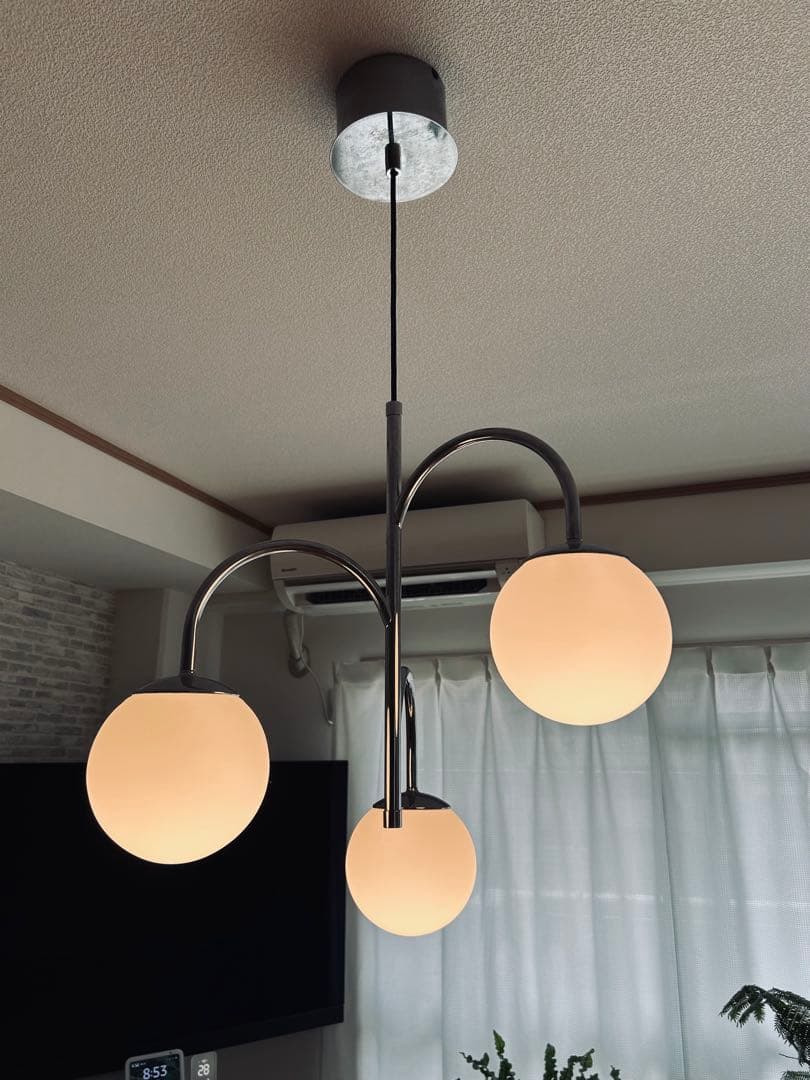 【IKEA】スィムリスハムン ペンダントライト 3灯ガラスシェード2年使用 美品