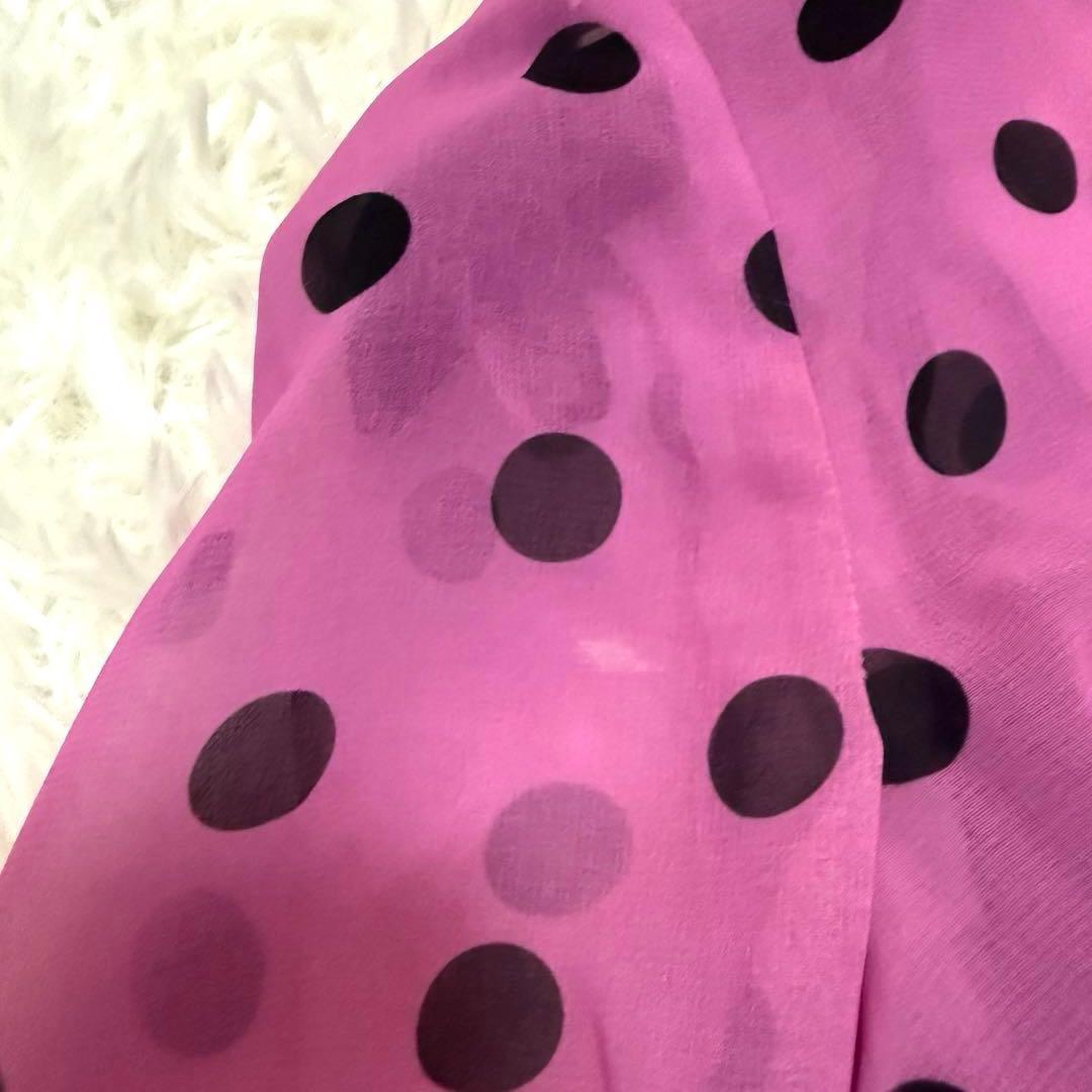 【希少】ドルチェ&ガッパーナ　シルク　ドット柄　ワンピース　36 七分袖