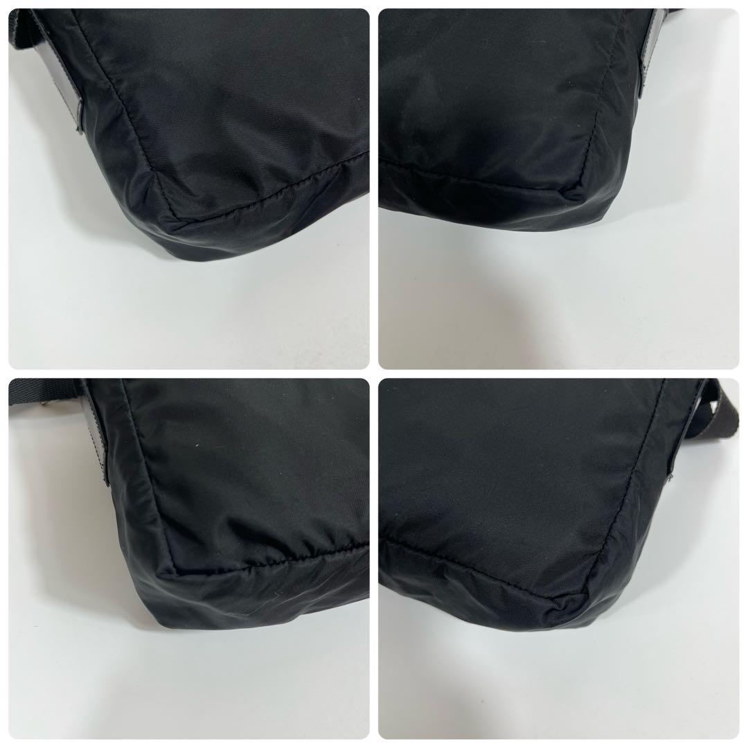 ✨美品✨希少サイズ✨PRADA　カメラバッグ　ナイロン　三角ロゴ　ブラック