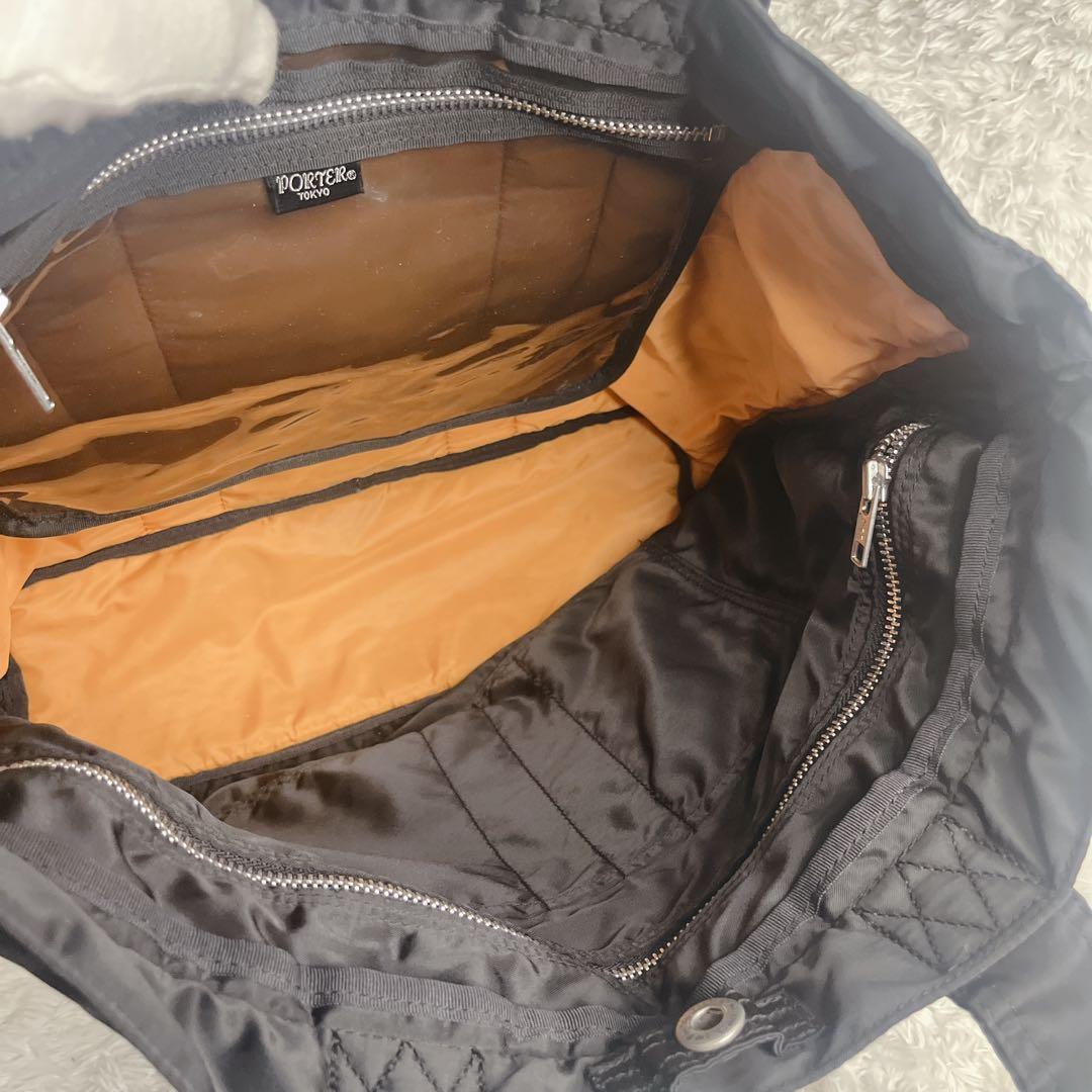 良品 ポーター タンカー ブラック トートバッグ A4 通勤 大容量 黒 肩がけ