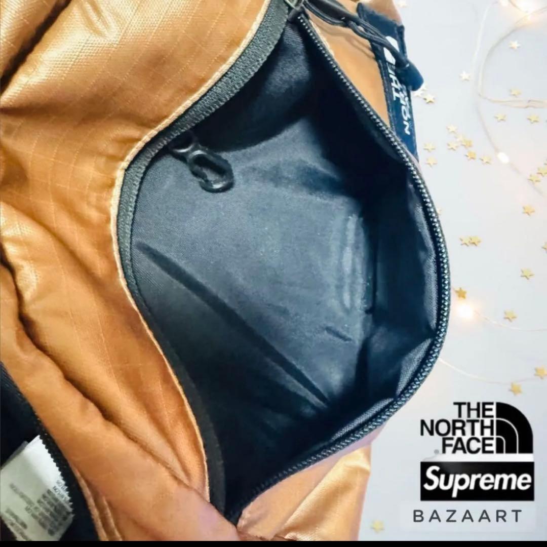 シュプリーム ノースフェイス コラボ ウエストバッグ ボディバッグ ゴールド