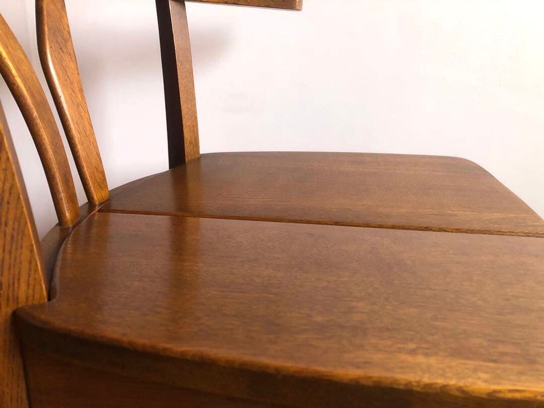 飛騨家具 浜本工芸 アームチェア⑥ 肘掛け 安楽椅子 楢無垢材 古民家 民芸椅子