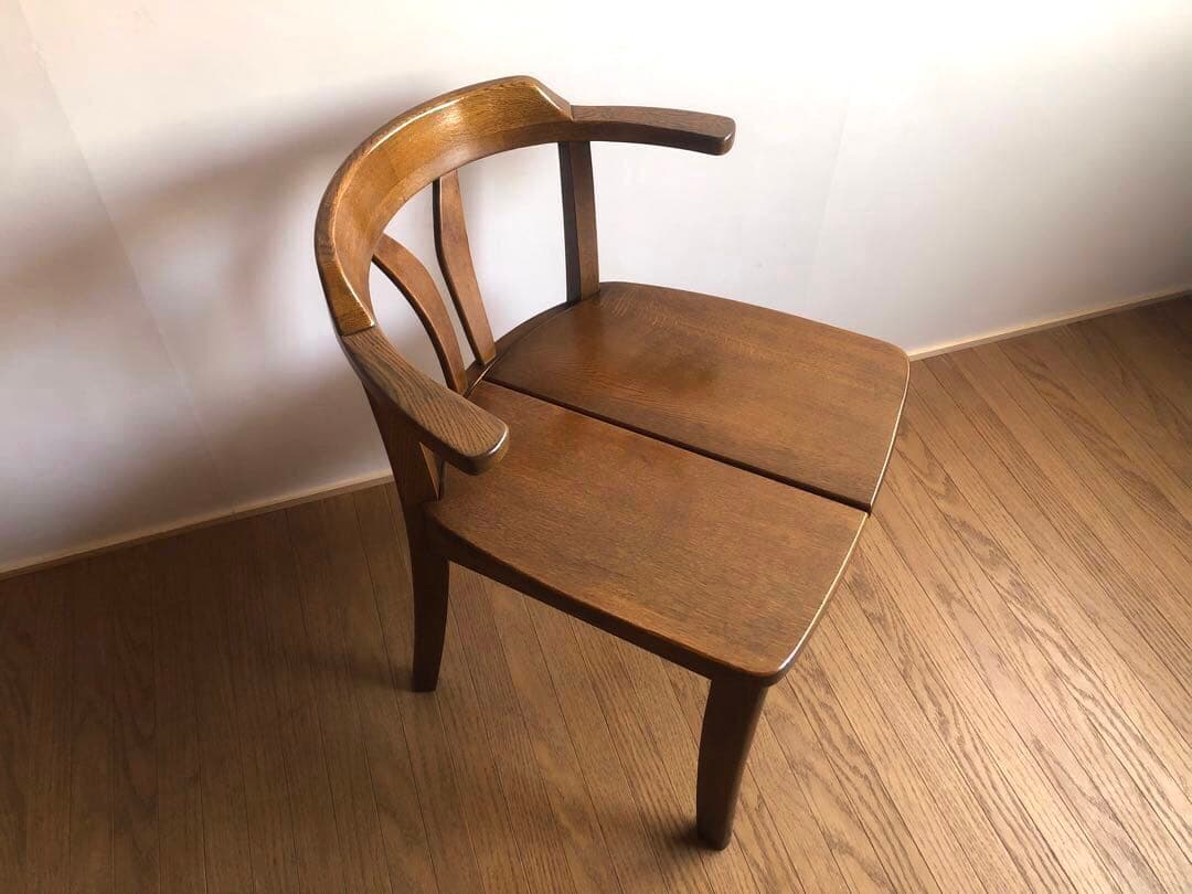 飛騨家具 浜本工芸 アームチェア⑥ 肘掛け 安楽椅子 楢無垢材 古民家 民芸椅子