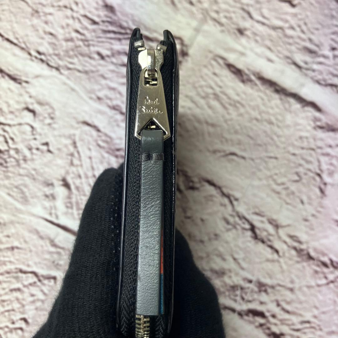 美品 ポールスミス ブライトストライププラー マルチストライプ ケース