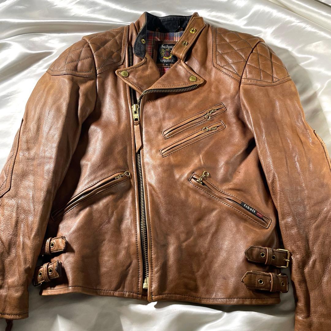 SCHOTT ショット　クラシックレーサー　ダブルライダース　キルティング　S