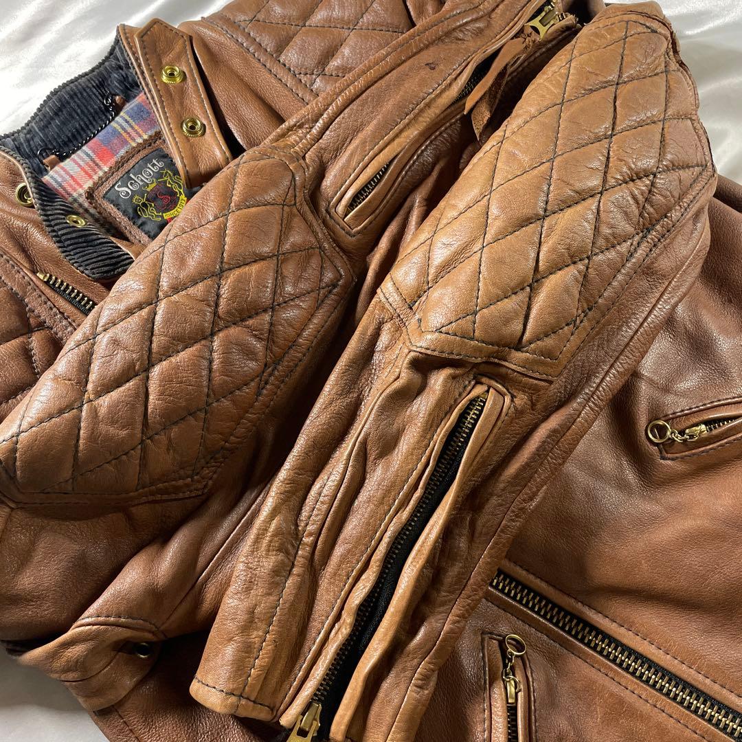 SCHOTT ショット　クラシックレーサー　ダブルライダース　キルティング　S