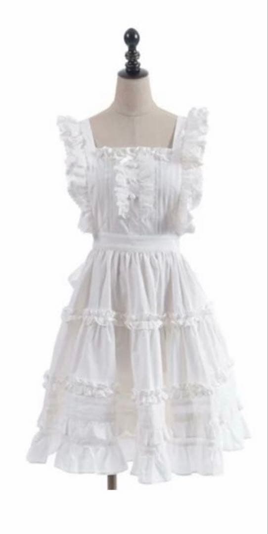 Chalmiere コットンフリルエプロン