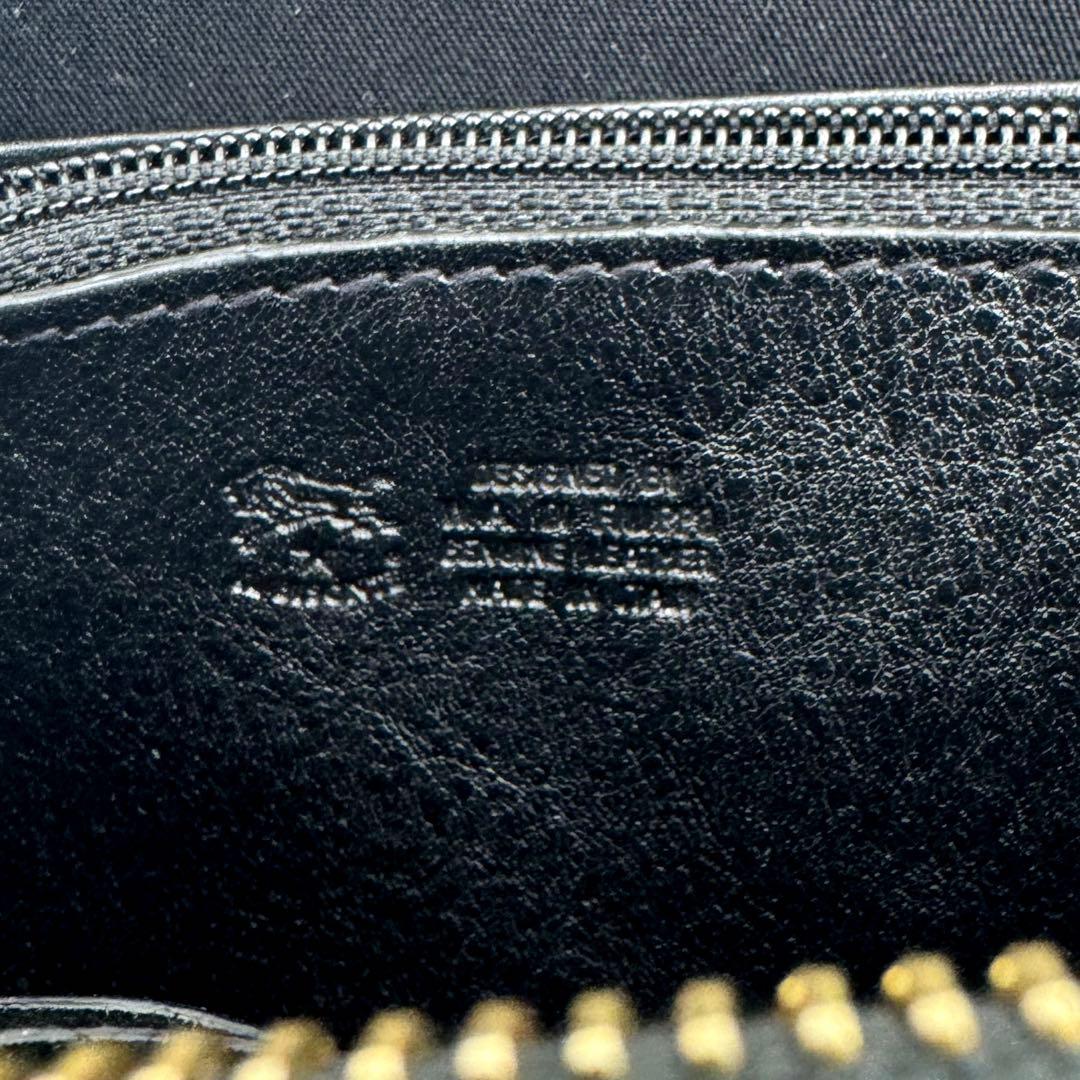 極美品 イルビゾンテ ロゴ入り長財布 山口一郎 コラボ レザー シボ革 希少