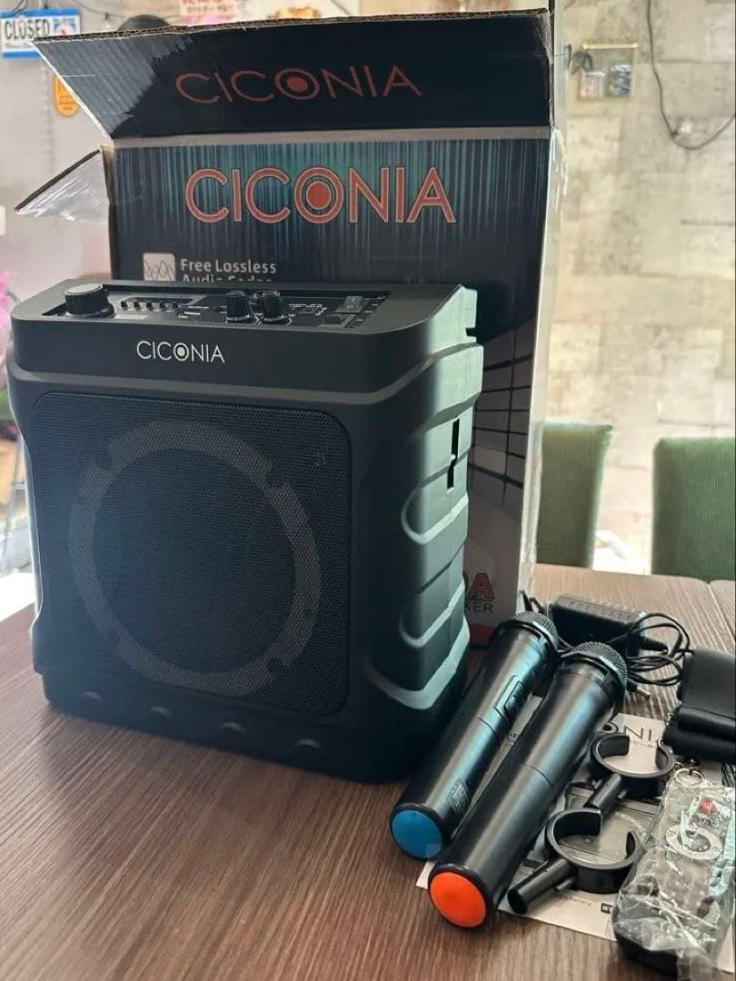 CICONIA ワイヤレススピーカー マイク2本付き