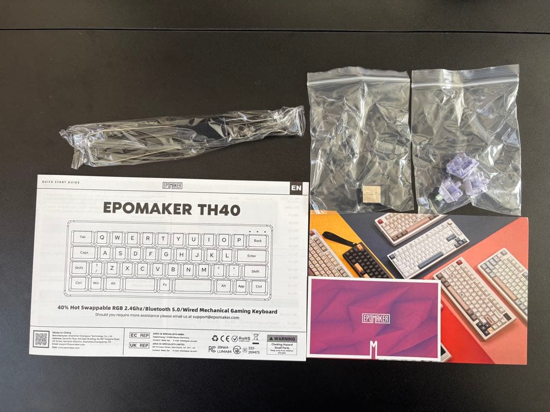 EPOMAKER TH40 ブラック44キーガスケットマウント